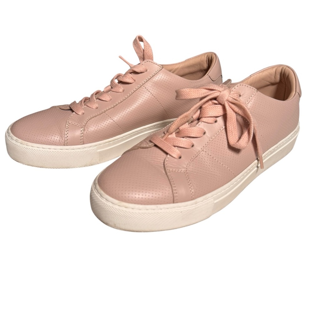 Greats Women's Blush‎ Leather Sneakers perforated 9 made in Italy